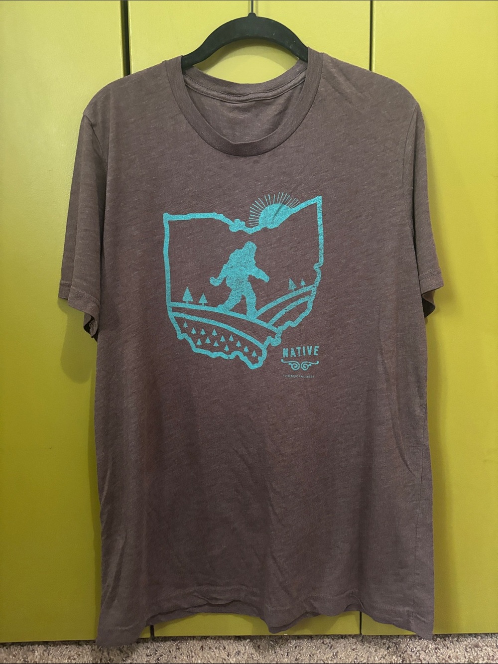 Native Brown Bigfoot Ohio T‑Shirt